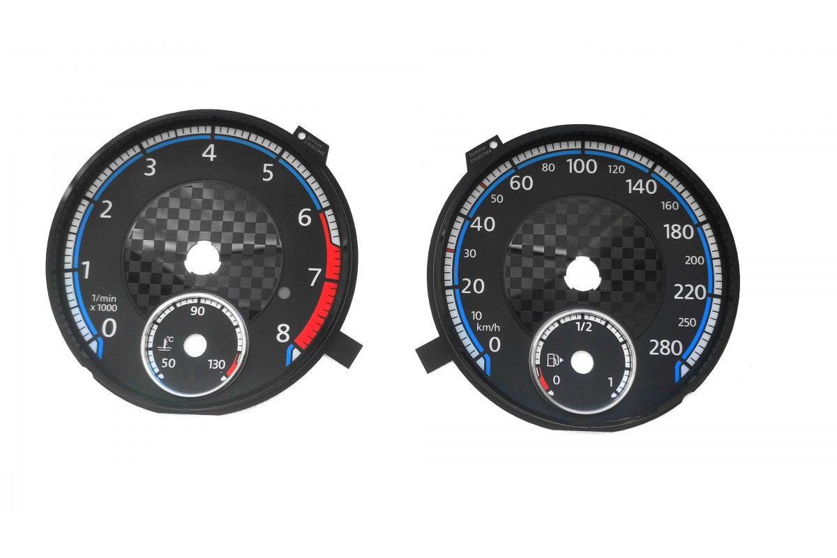 Volkswagen Golf 6 Custom Tacho Dials Counter Gauges Faces Instrument