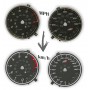 Seat Leon 3 Cupra - Replacement tacho dials, counter faces, gauges - converted from MPH to KM/H