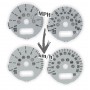 Mini Cooper - Twin Tacho Dials - Replacement converted from MPH to Km/h