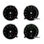 Skoda YETI 2012-2017 - Replacement tacho dials, counter faces gauges - converted from MPH to Km/h