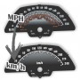 Suzuki VZR 1800 Intruder - replecament tacho dials, face counter gauges from MPH to km/h