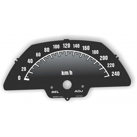 Suzuki Intruder - replecament tacho dials from MPH to km/h