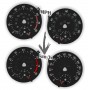 Skoda Fabia 3 - Replacement tacho dials, face counter gauges - converted from MPH to Km/h