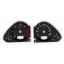 Audi A6 C6, Q7 in RS style - replacement tacho dials, face counter gauges from MPH to km/h