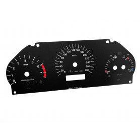 Jaguar XJ8 (X308) - Replacement instrument cluster dials, face counter gauges - converted from MPH to Km/h