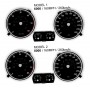 Volkswagen EOS 2005-2010 - Replacement tacho dials, face counter gauges - converted from MPH to Km/h