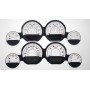 Dodge Challenger 2011-2014 - replacement tacho dials, face counter gauges MPH to km/h