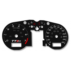 Audi TT (8N) zamiennik tarcz licznika z MPH na km/h, zegary wzór jak TT RS