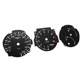 Toyota Supra MK4 - Replacement dial - replica converted from MPH to Km/h