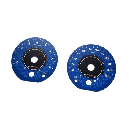 Toyota Sienna 3 XLE - replacement tacho dials, face counter gauges converted from MPH to Km/h