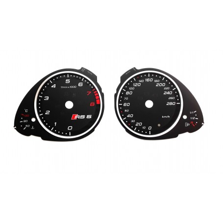 Audi A5 in RS5 style - replacement tacho dials