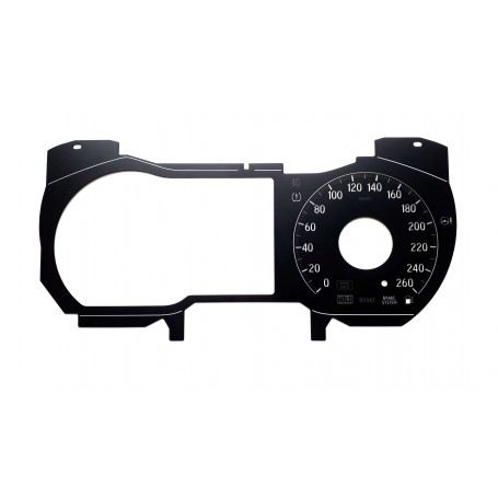 Honda Accord 10, X  - Replacement tacho dials, face counter gauges converted from MPH to Km/h