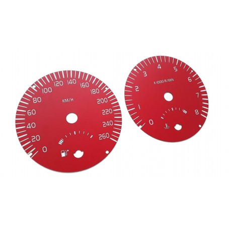 VOLVO C30, S40, V50, C70 - face gauges instrument cluster dials Röd Edition Counter