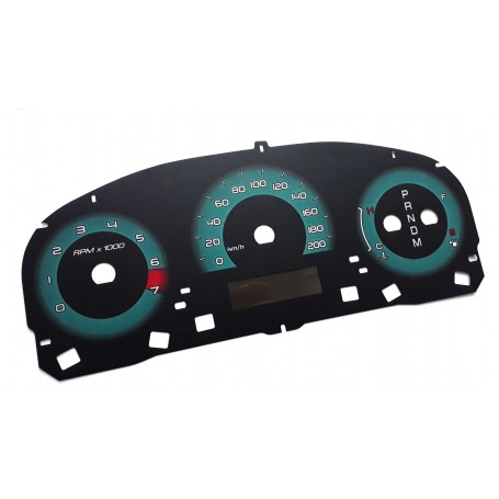 Ford Fusion USA 2010-2012 - face gauges dials instrument cluster dials replacement from MPH to km/h counter