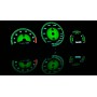 Saab 9-5 / 9-3 / Aero design 2 plasma tacho glow gauges tachoscheiben dials