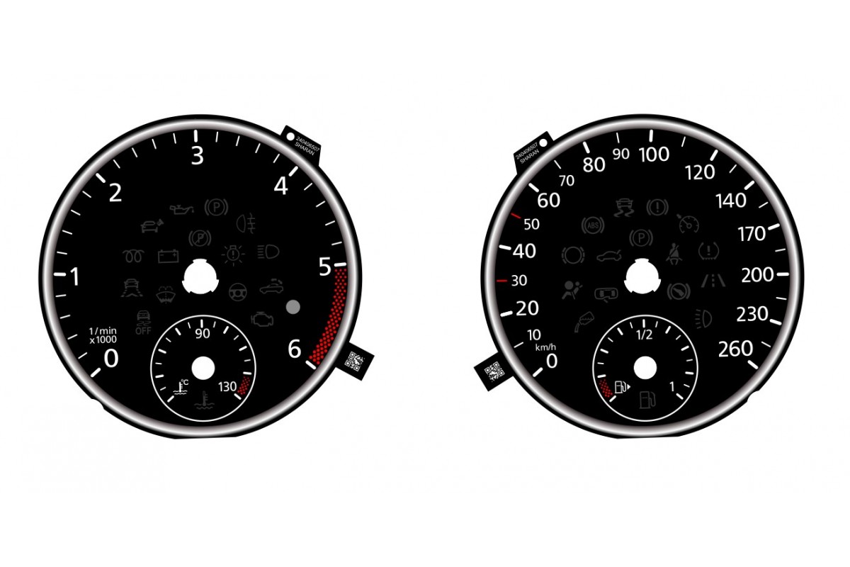 Volkswagen Sharan 7N - Replacement tacho dials gauges - converted from ...