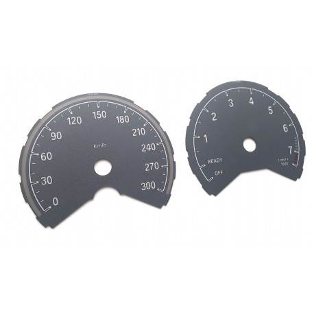 BMW M2 - Replacement tacho dials, counter gauges faces grey MPH to km/h