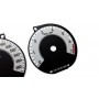Jaguar XF replacement tacho dials, counter faces gauges MPH to km/h