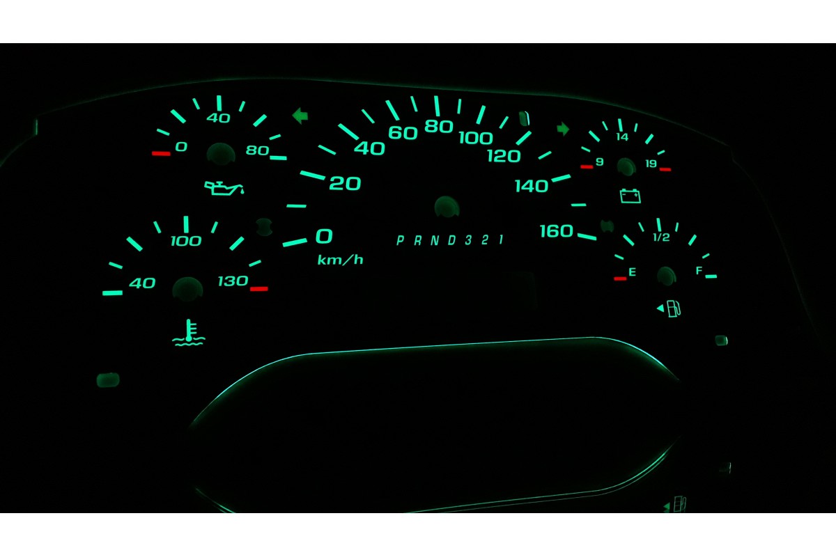 GMC Savana plasma tacho glow gauges tachoscheiben dials converted