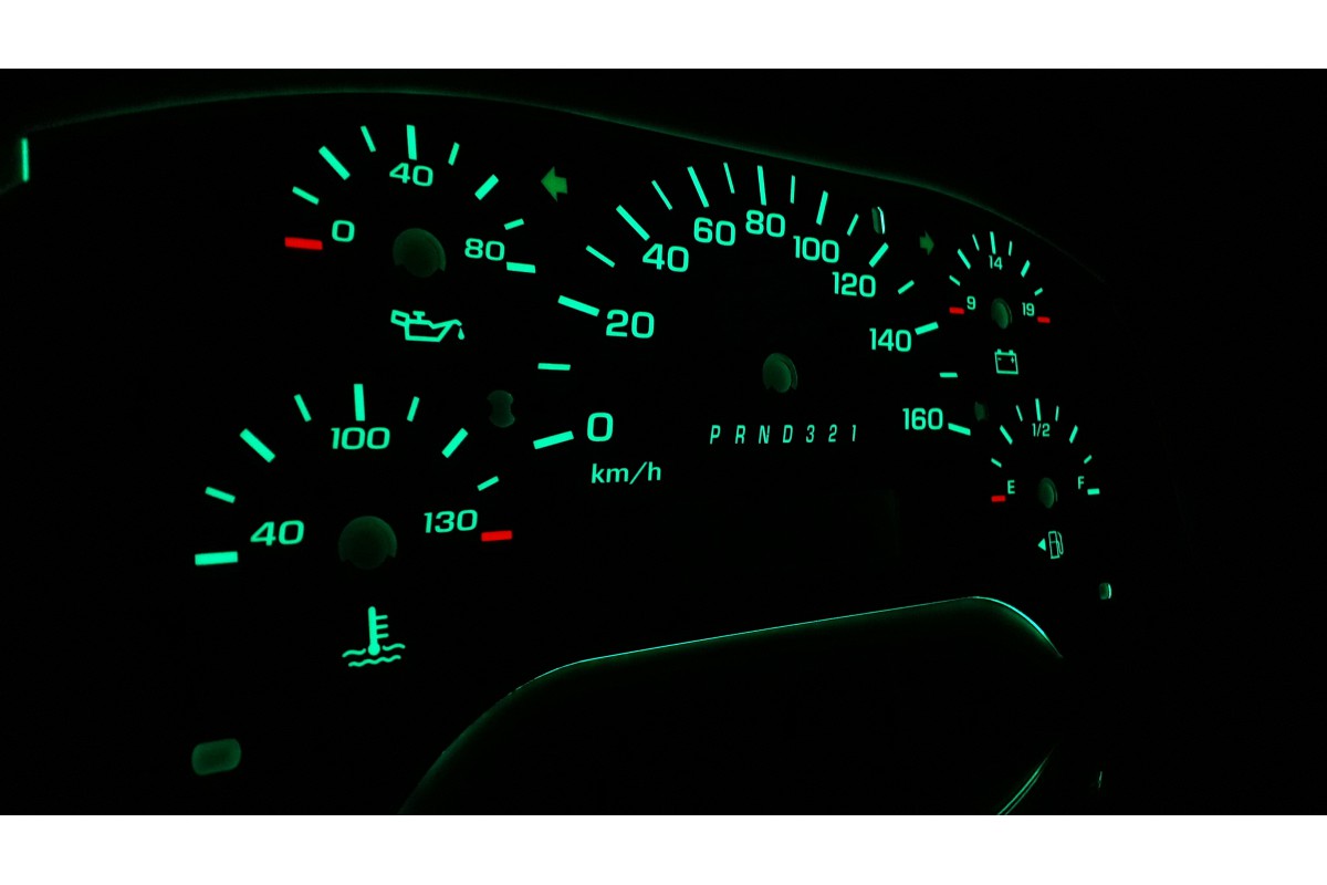 GMC Savana plasma tacho glow gauges tachoscheiben dials converted