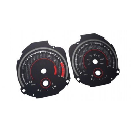 Ford Mustang from 2015+ custom MPH ROUSH STYLE speedo replacement instrument cluster dials counter gauges speedometer