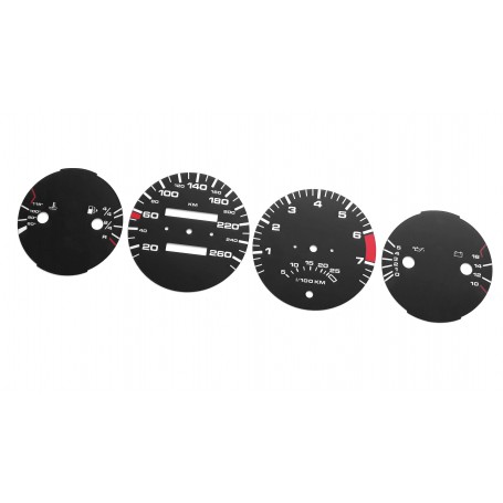 Porsche 928 944 - Replacement tacho dials gauges speedo - converted from MPH to Km/h counter