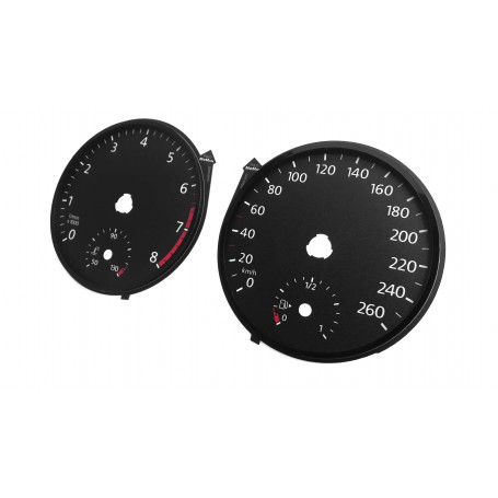 Volkswagen Polo VI 2017+ - Replacement tacho dials gauges - converted from MPH to Km/h // tacho counter usa