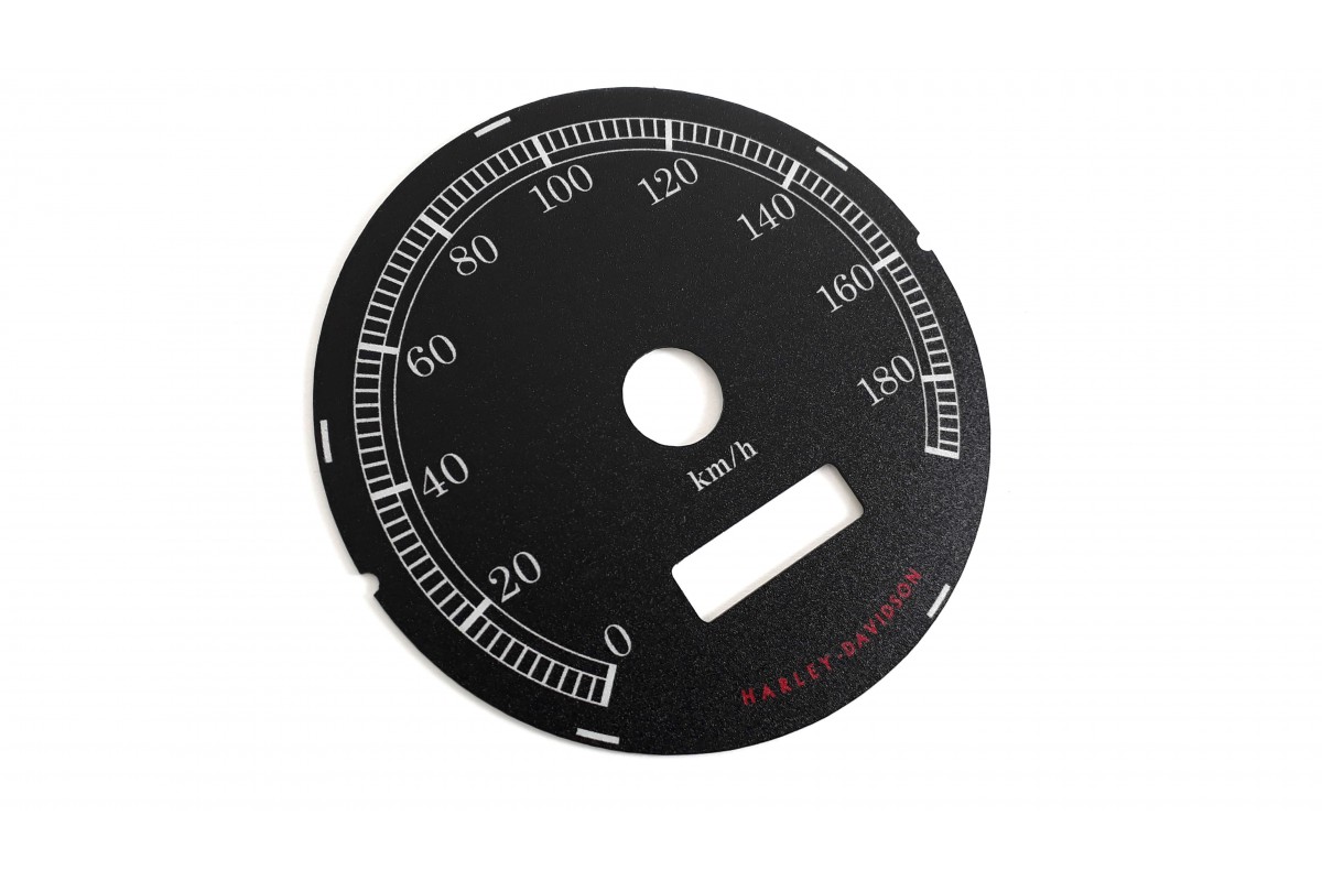 Harley Davidson Dyna 4” (80mm) replacement instrument cluster speedo dial