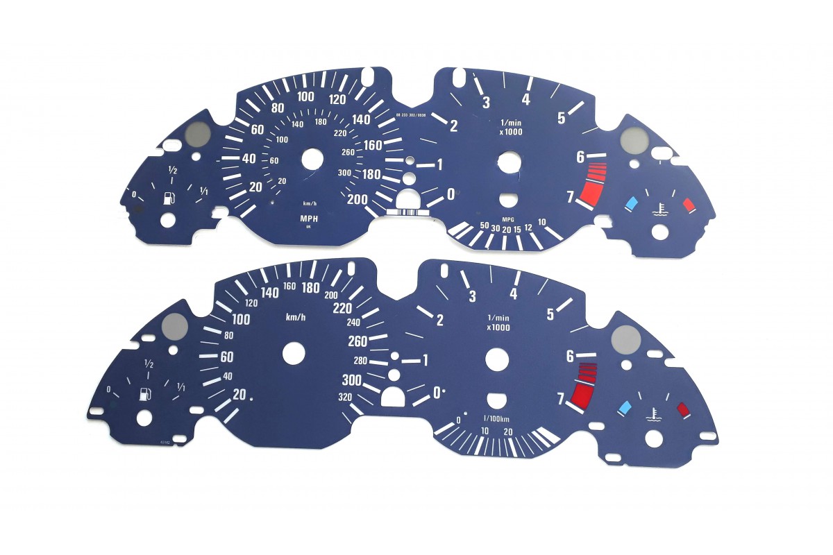 BMW E39 Alpina speedo replacement MPH km/h instrument cluster dials