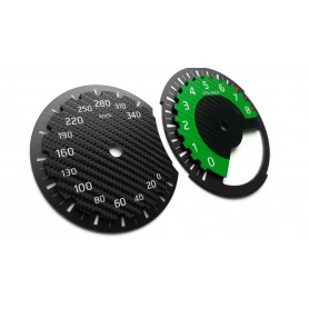 Nissan GT-R GTR GREEN EDITION conversion dials from MPH to KMH tacho tachometer gauges faces Replacement