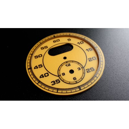 Porsche Cayman, Panamera, Cayenne - YELLOW clock dial replacement, clock face, watch