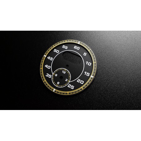 Porsche Cayman, Panamera, Cayenne - BLACK-YELLOW clock dial replacement, clock face, watch