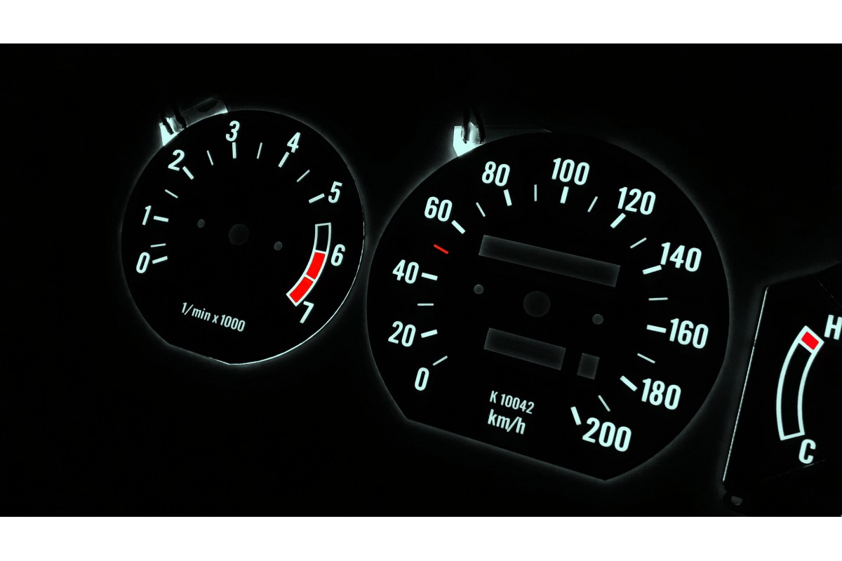 Volvo 240 1981-1993 PLASMA TACHO GLOW GAUGES TACHOSCHEIBEN DIALS