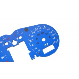 Audi TT - tacho replacement dials, face counter gauges BLUE RS Design