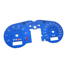 Audi TT - custom tacho replacement dials, face counter gauges from MPH to km/h BLUE RS Design