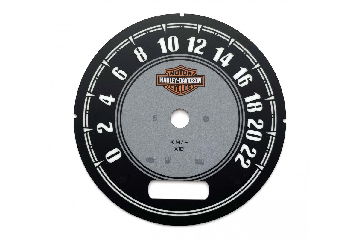 Harley Davidson FLSTSB Cross Bone replacement dial speedometer gauge from MPH to km h