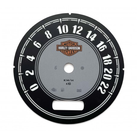 Harley Davidson FLSTSB Cross Bone replacement dial, speedometer gauge from MPH to km/h