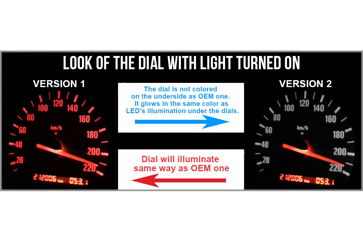 BMW E39 Alpina speedo replacement MPH km/h instrument cluster dials