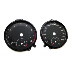 copy of Jaguar XE - Replacement tacho dials, face counter gauges, faces - converted from MPH to Km/h
