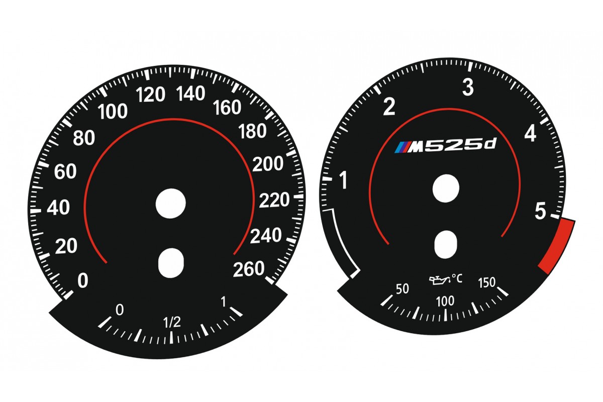 BMW X5 E70, BMW X6 E71, BMW 5 E60, BMW 6 Replacement tacho dials