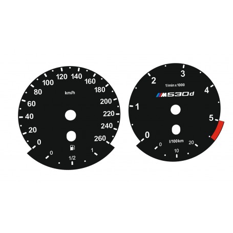 BMW E63, E64 - Replacement tacho dials, instrument cluster gauge - Custom like M Power