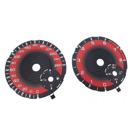 MERCEDES ML W166 / MERCEDES GL X166 - replacement tacho dials speedo gauges RED CUSTOM CARBON