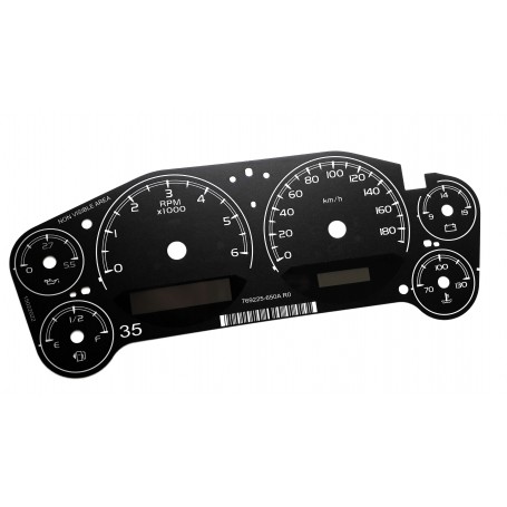 Chevrolet Suburban - Replacement tacho dials, face counter gauges, faces - converted from MPH to Km/h