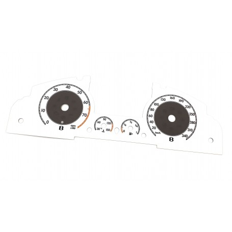 Bentley Flying Spur - replacement tacho dials, counter faces gauges White Custom