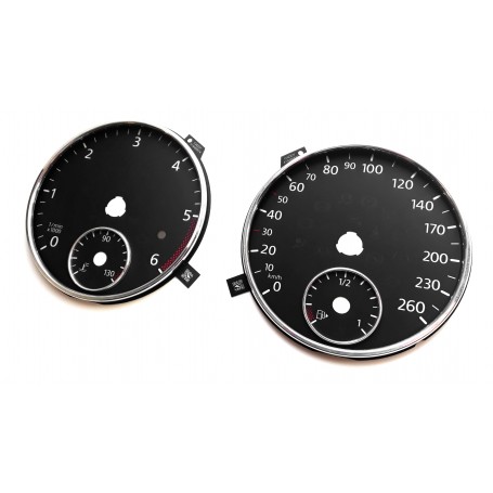 Volkswagen CADDY - replacement tacho dials converted from MPH to Km/h