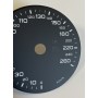 Audi A6 C8 - replacement tacho dials converted from MPH to Km/h