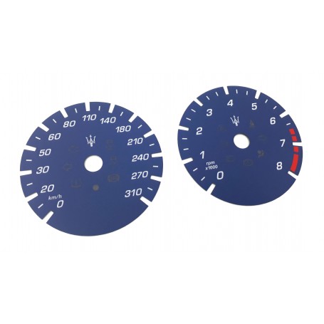 Maserati Ghibli - Replacement instrument cluster dials, gauges - converted from MPH to Km/h