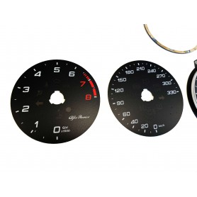 Alfa Romeo Stelvio Quadrifoglio - Replacement tacho dials, instrument cluster gauges, faces MPH to km/h