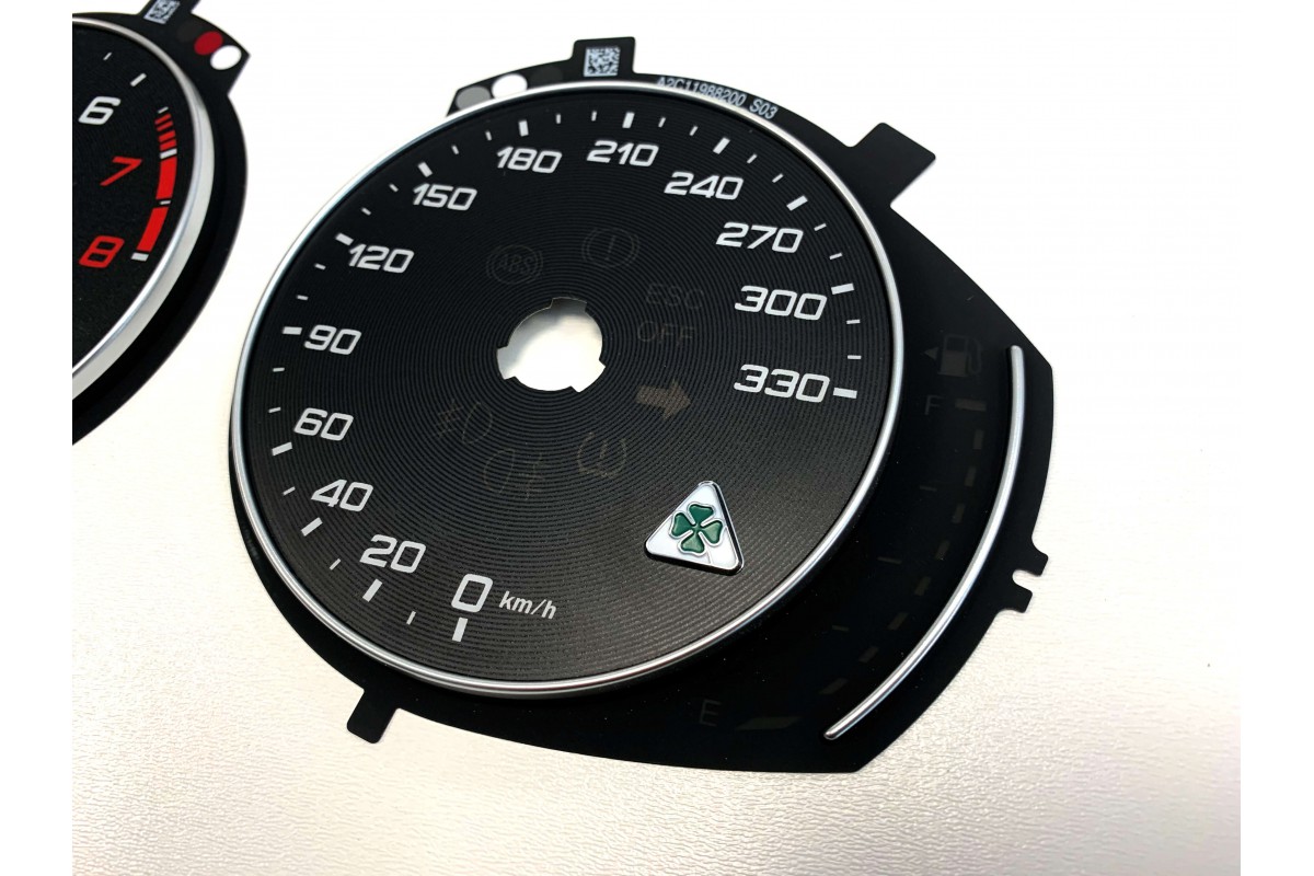 Alfa Romeo Stelvio Quadrifoglio Replacement tacho dials, instrument