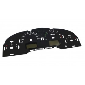 Jeep Liberty KK Replacement tacho dial, face counter gauge, face - converted from MPH to Km/h
